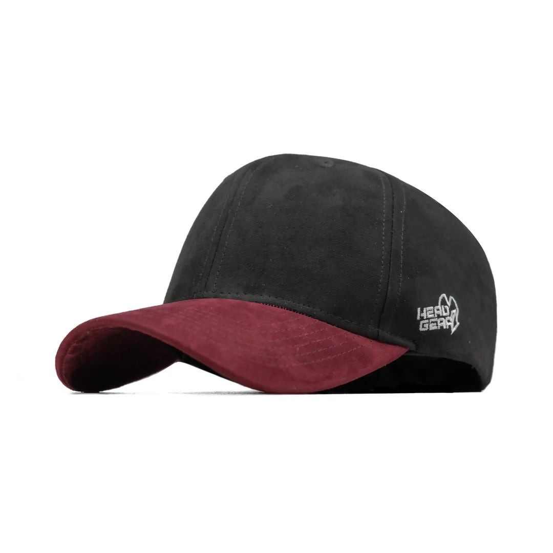 HEAD GEAR BLACK RED WINE DUAL TONE STRUCTURED CAP