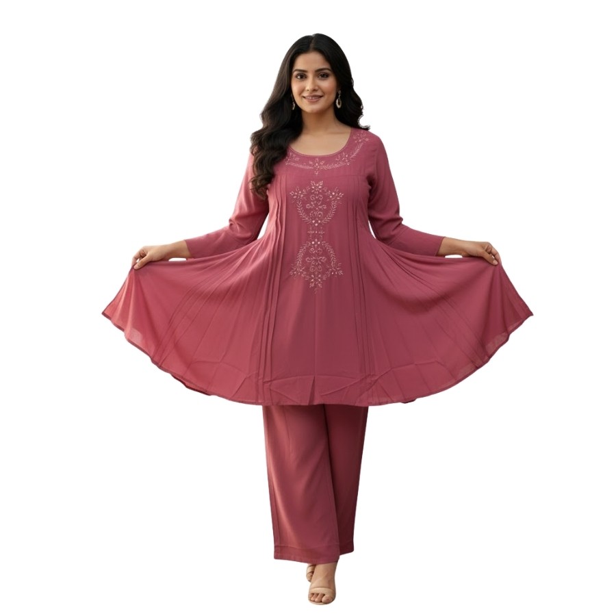 New Arrival – Elegant Embroidered 2-Piece Set (3 Colors Available)